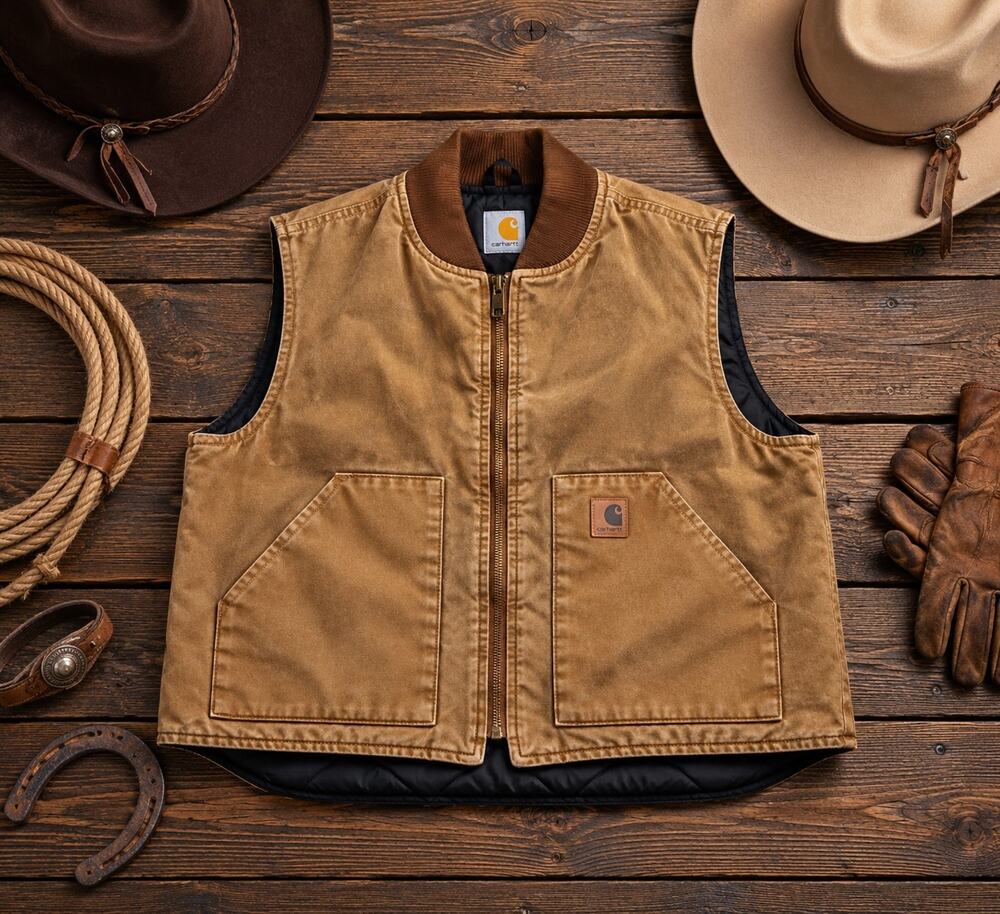 Carhartt V02 DKB Duck Brown Vest Men's Size 2XL Reg